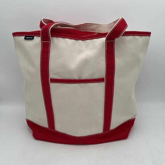 Lands End Christmas embroidered 2 Turtle Doves LARGE Canvas Tote Bag Zip Closei’ - Picture 12 of 15